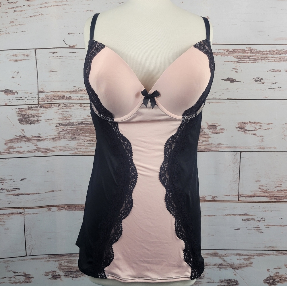 NWT Torrid Lace Nighty Lingerie Chemise Pink Black Size 2X